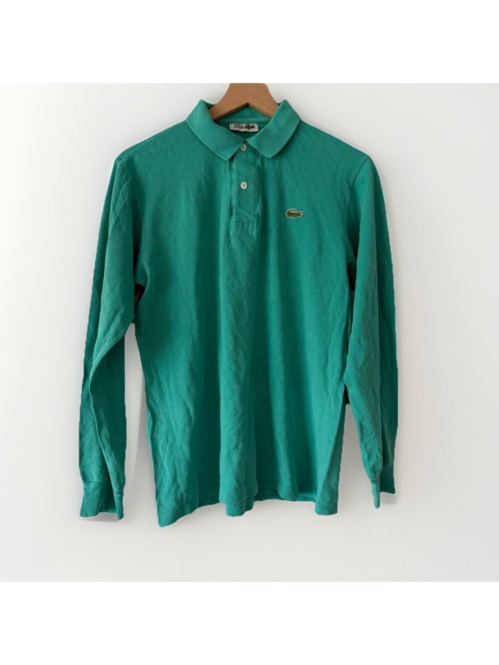 VTG Lacoste Made In France Long Sleeve Polo‎ Cotton Men’s Sz 4 SEE MEASUREMENTS